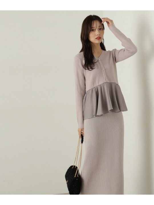 楽天市場】【SALE／30%OFF】ペプラムナローニットSET UP PROPORTION  