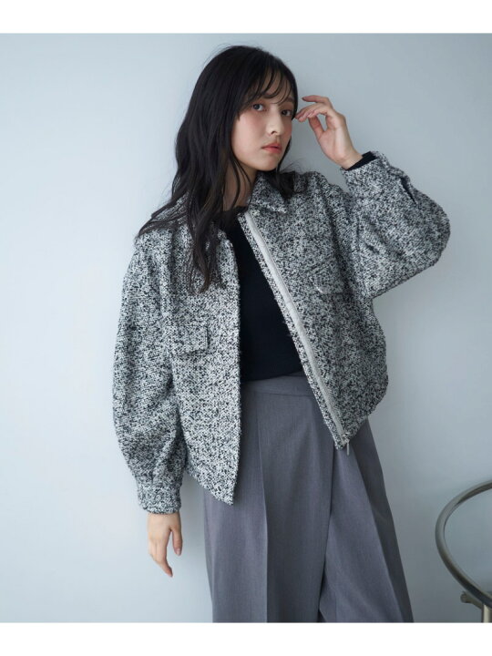 楽天市場】【SALE／60%OFF】MIXツイードブルゾン 24AW PROPORTION BODY 