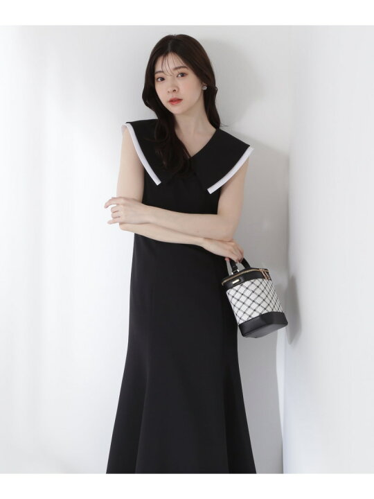 楽天市場】【SALE／50%OFF】ビッグカラーマーメイドワンピース 