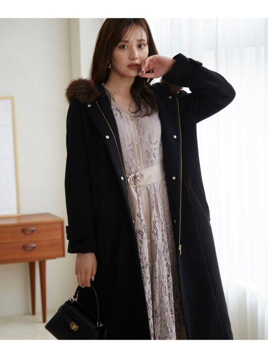 楽天市場】【SALE／50%OFF】フードフェイクファーコート 24AW 