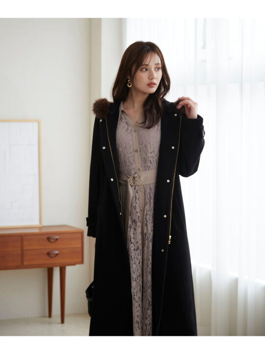 楽天市場】【SALE／50%OFF】フードフェイクファーコート 24AW 