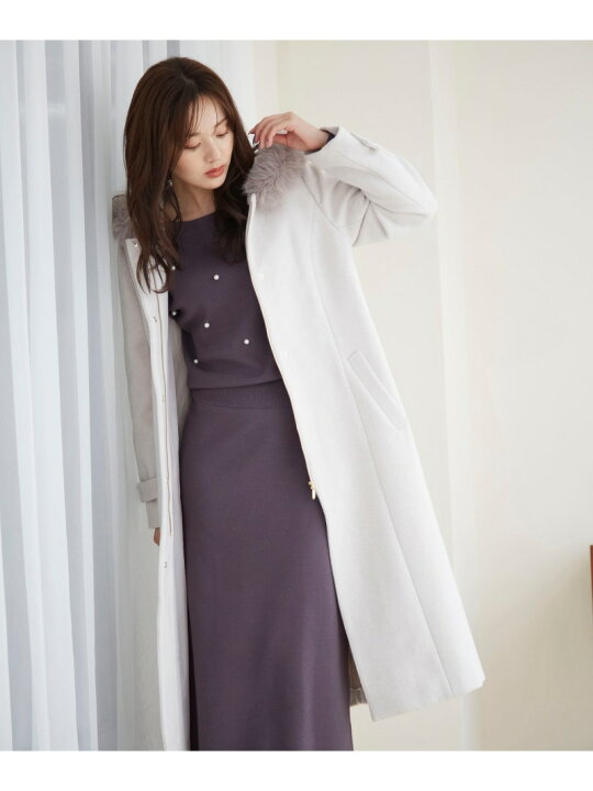 楽天市場】【SALE／50%OFF】フードフェイクファーコート 24AW 