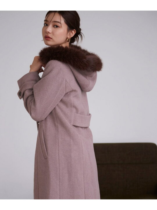 楽天市場】【SALE／50%OFF】フードフェイクファーコート 24AW 