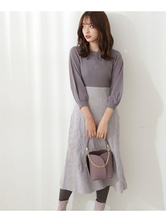 楽天市場】【SALE／30%OFF】ジャガードドッキングニットワンピース  