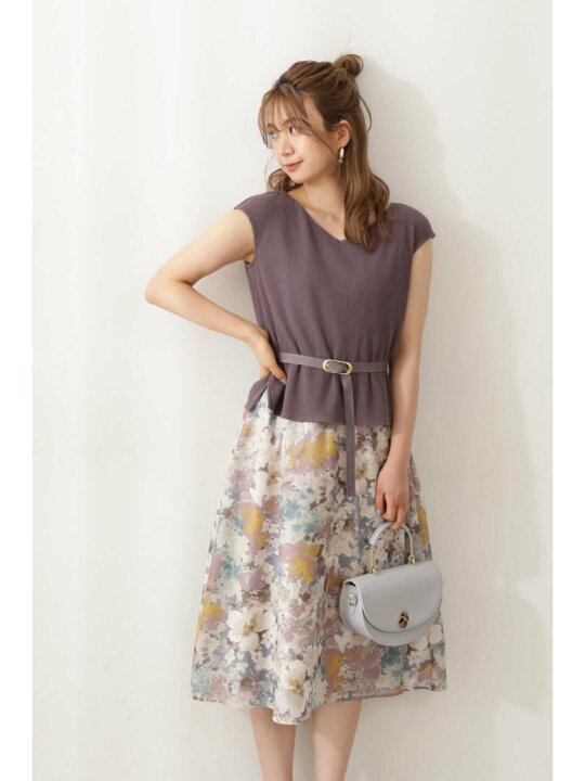 楽天市場】【SALE／50%OFF】シアーフラワードッキングワンピース  