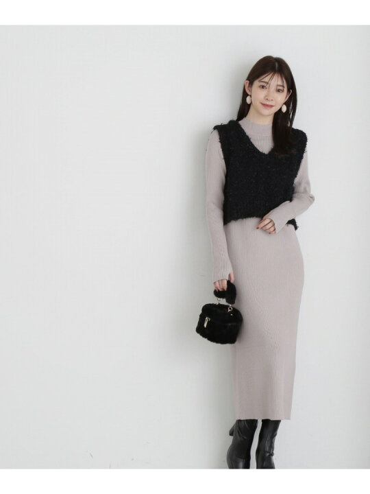 楽天市場】【SALE／50%OFF】ベスト付ニットワンピース PROPORTION BODY 