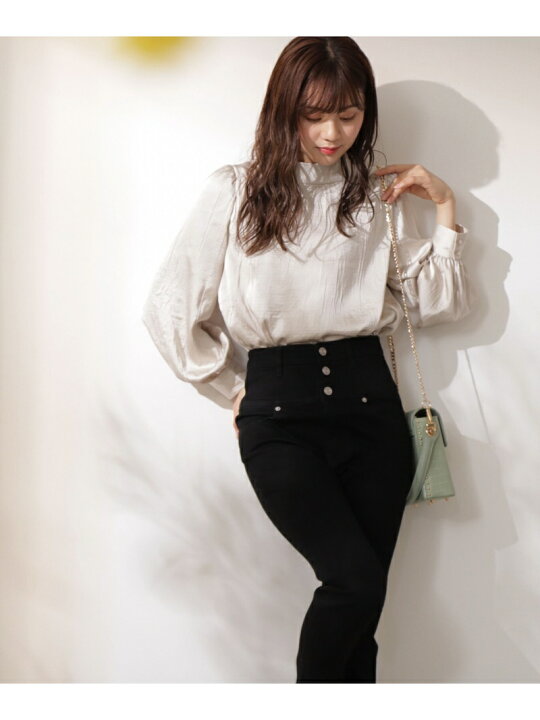 楽天市場】【SALE／50%OFF】ワッシャーサテンリボンブラウス 
