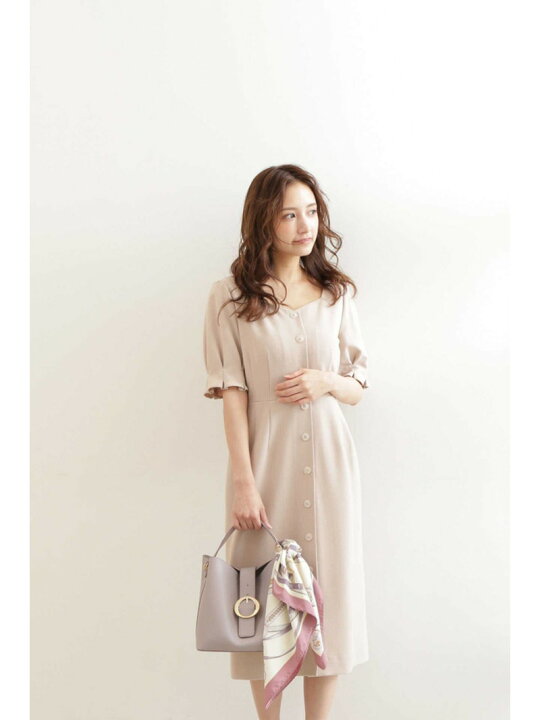 楽天市場 Sale 50 Off 堀田茜さん着用 フロント釦vネックタイトワンピース Proportion Body Dressing プロポーションボディドレッシング ワンピース ワンピースその他 オレンジ ベージュ カーキ Rba E 送料無料 Rakuten Fashion Proportion Body Dressing
