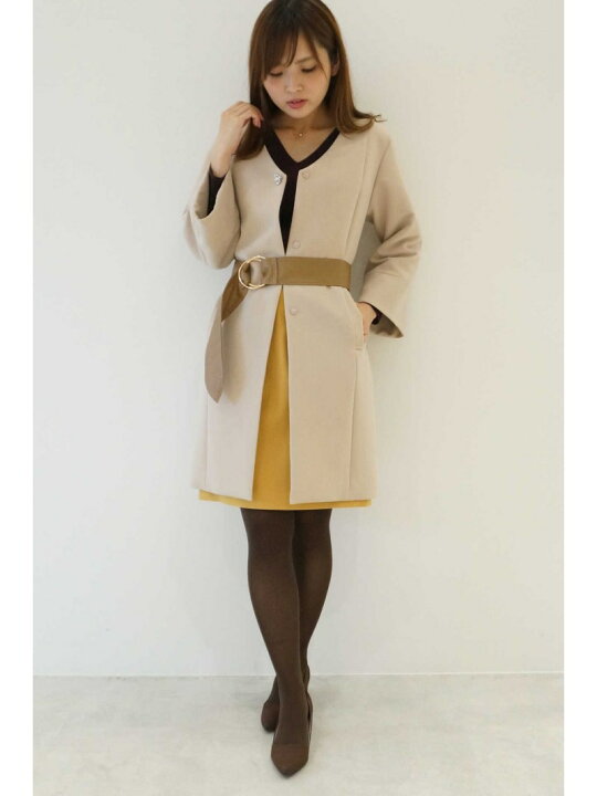 楽天市場】【SALE／50%OFF】ビジュー付きVカラーコート PROPORTION  