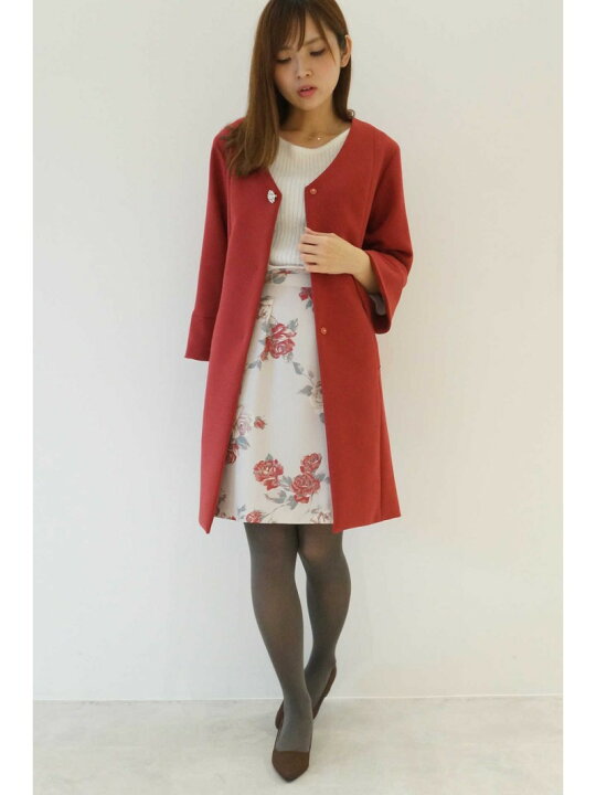 楽天市場】【SALE／50%OFF】ビジュー付きVカラーコート PROPORTION  