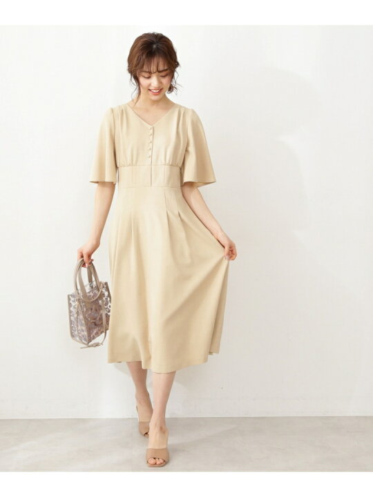 楽天市場】【SALE／50%OFF】フレアスリーブタックワンピース 