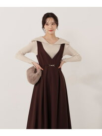 【SALE／30%OFF】タックフレアジャンスカ 25AW PROPORTION BODY DRESSING プロポーションボディドレッシング ワンピース・ドレス ワンピース ワインレッド グレー ブラウン【RBA_E】【送料無料】[Rakuten Fashion]