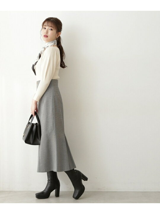 楽天市場】【SALE／30%OFF】フロントファスナー千鳥マーメイドスカート  