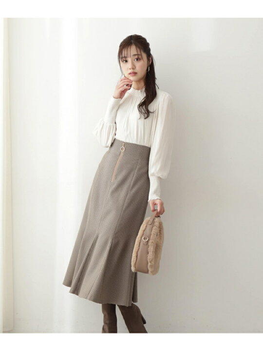 楽天市場】【SALE／30%OFF】フロントファスナー千鳥マーメイドスカート  