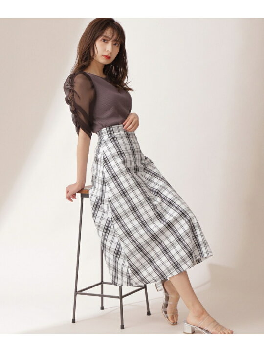 楽天市場】【SALE／50%OFF】モノトーンチェックスカート PROPORTION  