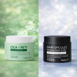 Make.iN / CICA×RETI ALL IN ONE GEL/ Make.iN DERMA ISM 100 HARI SPICULE + Human Stem Cells ALL IN ONE GEL
