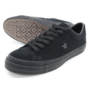 コンバース ワンスター スエード ブラックモノクローム 天然皮革 本革 スニーカー ローカット CONVERSE ONE STAR SUEDE OX オックス スェード スウェード 起毛 真っ黒 オールブラック