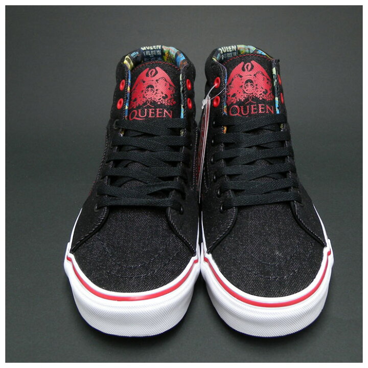 楽天市場】VANS×QUEEN バンズ×クイーン SK8-HI ブラックデニム 送料 