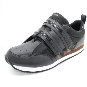 装具対応 両足同じサイズ 幅広 ベルクロ ローカット スニーカー 履き口が広がるので着脱が簡単です 中敷きを外すと1Eアップ 歩行サポート シューズ Vステップ06 ブラック 通学 普段履き MoonSt