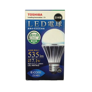 i TOSHIBA 25178610 LEDd F 535lm E26 LEL-AW7N/D (A)