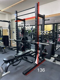 【展示品】ハーフラック　スクワットラック　フリーウェイト　スクワット　安全バー付　ホームジム