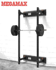 ウォールマウントスクワットラック　壁面取付型　スクワット　ベンチプレス　ホームジム　パーソナルトレーニング　業務用　パーソナルジム　AD-9001