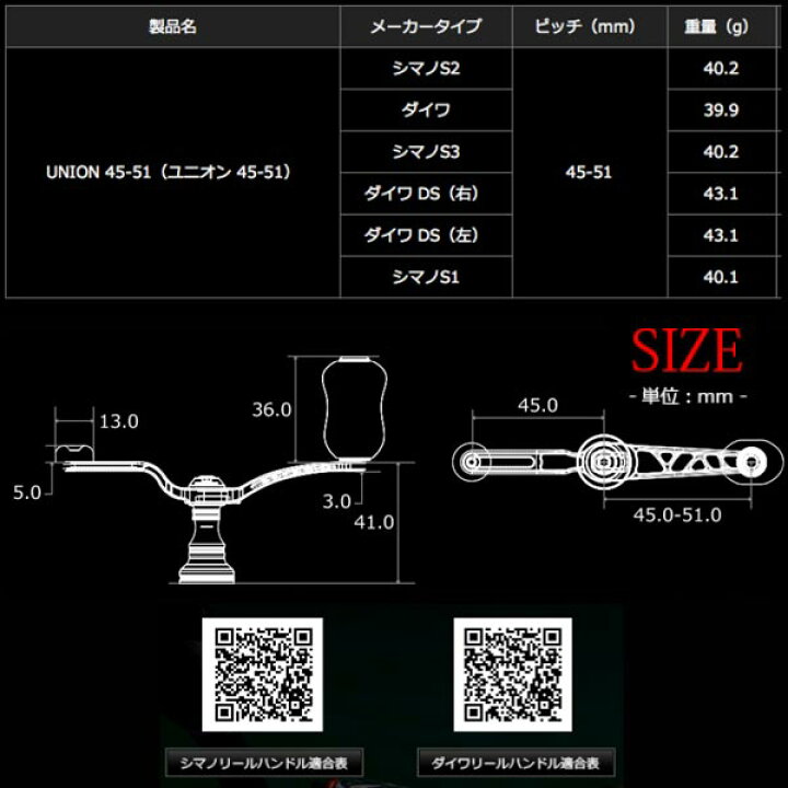 楽天市場】メガテック リブレ ハンドル ユニオン 45-51 シマノS2用 