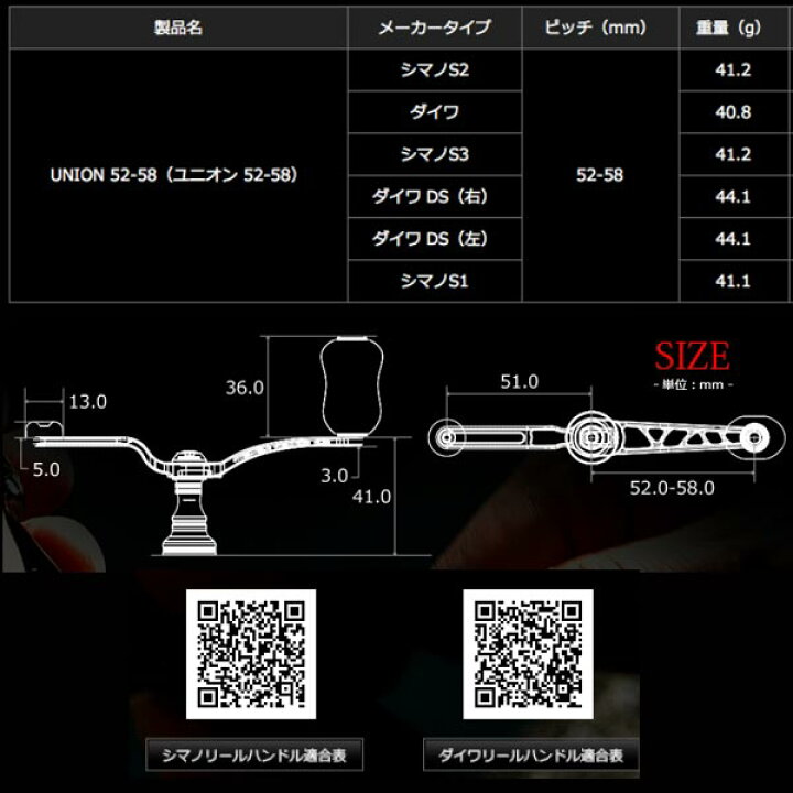 楽天市場】メガテック リブレ ハンドル ユニオン 52-58 シマノS2用 