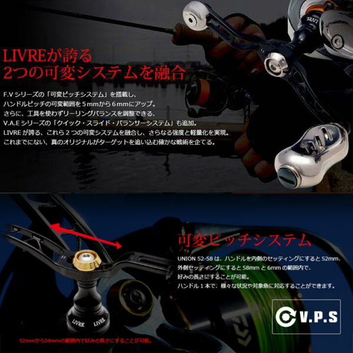 楽天市場】メガテック リブレ ハンドル ユニオン 52-58 ダイワ用 LIVRE 