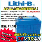 感謝価格！ リチビー(Lithi-B) リチウムバッテリー 36V30Ah LiFePO4 (リン酸鉄リチウムイオンバッテリー) 【送料無料】【5000台突破】