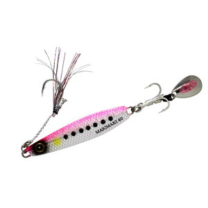 ハヤブサ ジャックアイマキマキ #20g #リアル魚鱗ピンクイワシ網目夜光 【メール便OK】