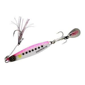 【特価品】ハヤブサ ジャックアイマキマキ #30g #リアル魚鱗ピンクイワシ網目夜光 【メール便OK】