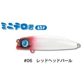 ジャンプライズ ミニテロ君 63F 全長63mm 自重7.5g フローティングモデル #06レッドヘッドパール【メール便OK】