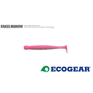 エコギア グラスミノー M 64mm 入り数10本入り #158.スーパーホログラム/ピンクグロウバック(夜光) 【メール便OK】【お取り寄せ対応商品】