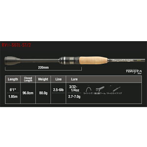 ジャッカル リボルテージ RVII-S61L-ST (ロッド・釣竿) 価格比較 