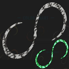 ジャッカル ビンビン玉 カスタムネクタイ カーリー 3本入 #シマシマグロー【メール便OK】