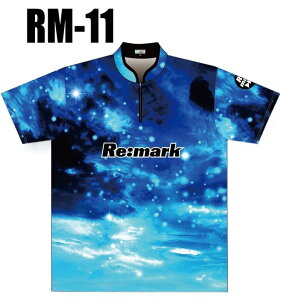 リマーク ボウリングウェア 受注生産 ネーム無し RM-11 SS-3L メンズ レディース ボウリングシャツ ジップアップ ユニフォーム ボウリング ボウリンググッズ ゴルフ ゴルフウェア 猫 ネコ ねこ