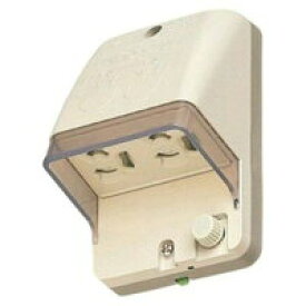 Panasonic パナソニック フル接地防水ダブルコンセント（抜け止め式・アースターミナル付) (露出・埋込両用）WK4105