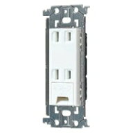パナソニック アドバンスシリーズ 埋込アースターミナル付ダブルコンセント 金属枠付 15A 125V セラミッ…