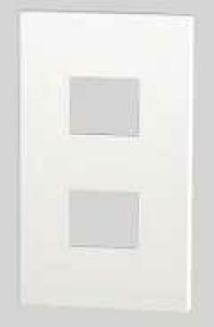 神保電器 (JIMBO) NKPプレート 1連用 2個口 ピュアホワイト NKP-2UF-PW