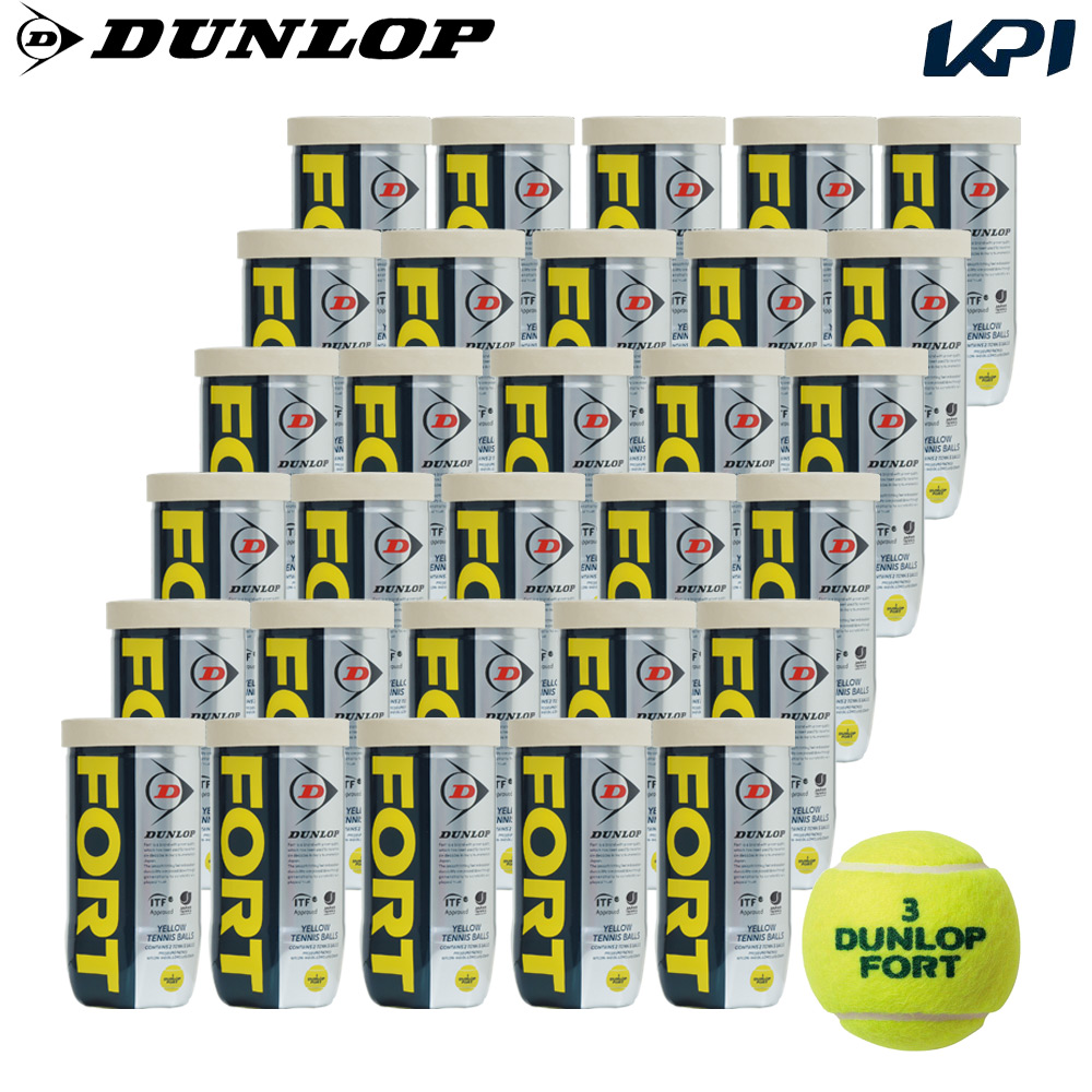 DUNLOP（ダンロップ）「FORT（フォート）[2個入]1箱（30缶/60球）」テニスボール ボール