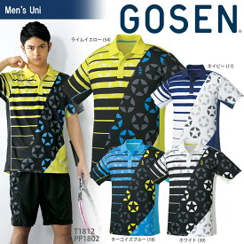 ゴーセン GOSEN テニスウェア ユニセックス 星柄ゲームシャツ T1812 2018SS