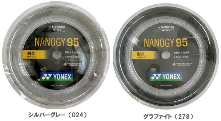 【60%OFF!】 YONEX ナノジー95 200mロール シルバーグレー asakusa.sub.jp