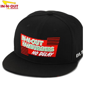 In-N-Out Burger　70TH ANNIVERSARY HAT インアンドアウトバーガー オリジナル ロゴキャップ【sku702-blk】【お取り寄せ商品】