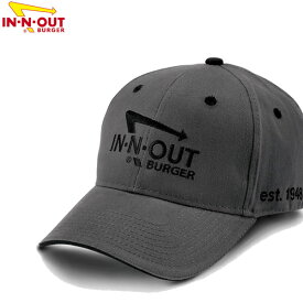 In-N-Out Burger　GREY HAT インアンドアウトバーガー オリジナル ロゴキャップ【sku708-grey】【お取り寄せ商品】