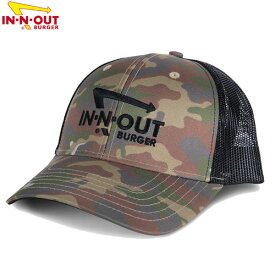 In-N-Out Burger　BLACK EMBROIDERED CAMO HAT インアンドアウトバーガー オリジナル ロゴキャップ【sku738-camo】【お取り寄せ商品】