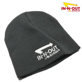 In-N-Out Burger　Grey Beanie インアンドアウトバーガー オリジナル ロゴビーニー【g71975-grey】【お取り寄せ商品】