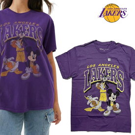 Los Angeles Lakers Junk Food Disney Mickey Squad T-shirt　ロサンゼルスレイカース ジャンクフード ディズニー Tee【9497342750-pupm】sqmn