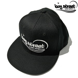 Bay Street Boards Original Logo Snapback Hat ベイストリートボード ロゴ ベースボール キャップ【bss004-blk】m