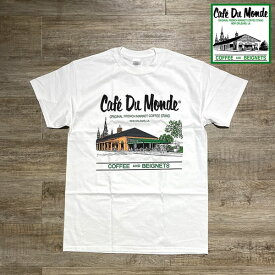 【アメリカ買付アイテム】Cafe Du Monde Logo T-Shirt Tシャツ 半袖【cdm001-wht】sqnm